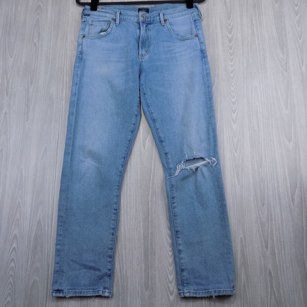 Citizens of Humanity Emerson Slim Boyfriend Jeans Womens 27 Light Blue EUC